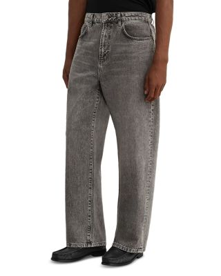 Reiss Bowie Cotton Loose Fit 31.5 Jeans in Grey