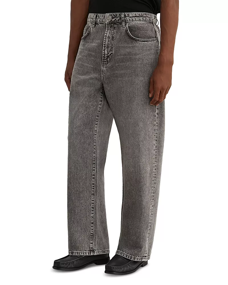 Reiss Bowie Cotton Loose Fit 31.5 Jeans in Grey