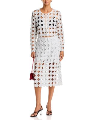Smiley Crocheted Cardigan & Midi Skirt - Exclusive