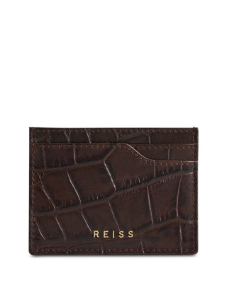 Cabot Croc Embossed Leather Card Case