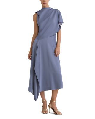Naomi Matte Satin Asymmetric Dress