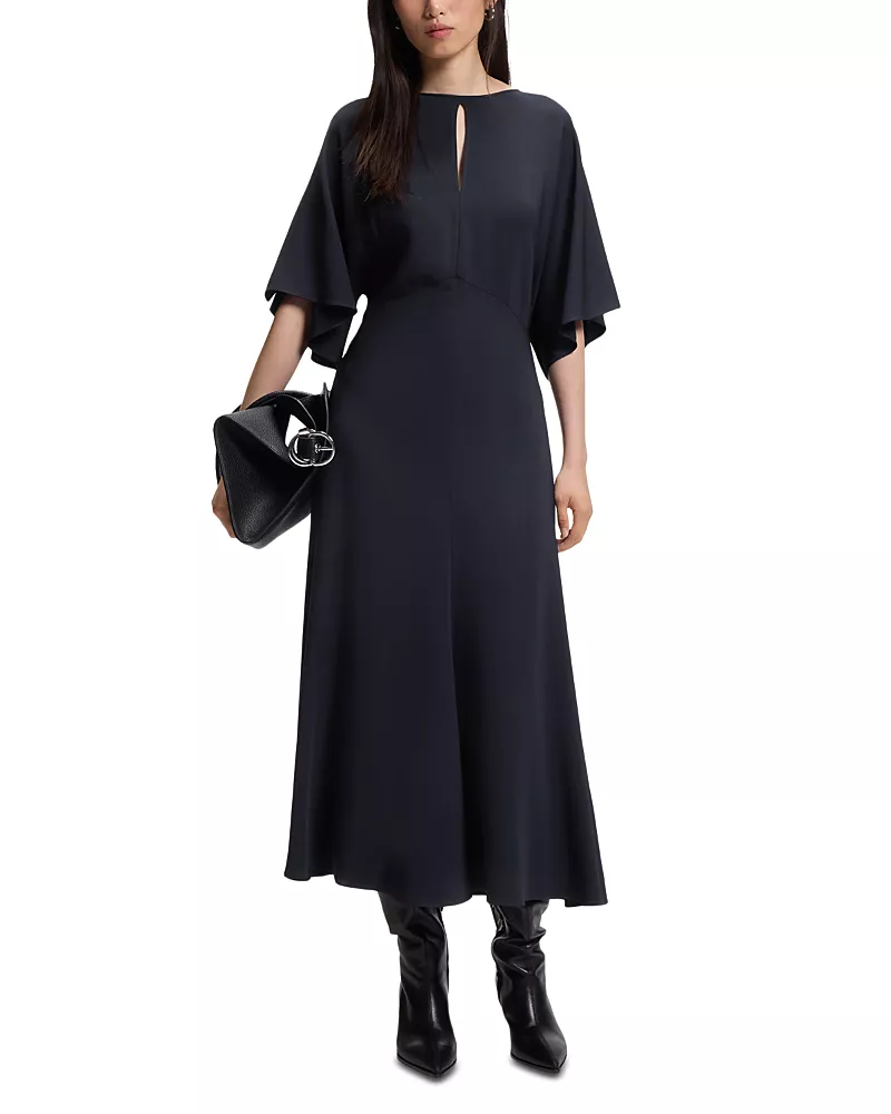 Hugo Boss Donaza Flutter Sleeve Midi Dress - Exclusive