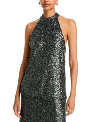 Enania Sequin Halter Top - Exclusive