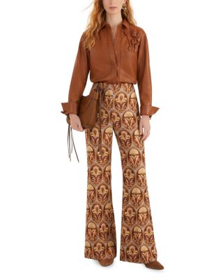 Camafeu Vermelho Moscato Flare Pants