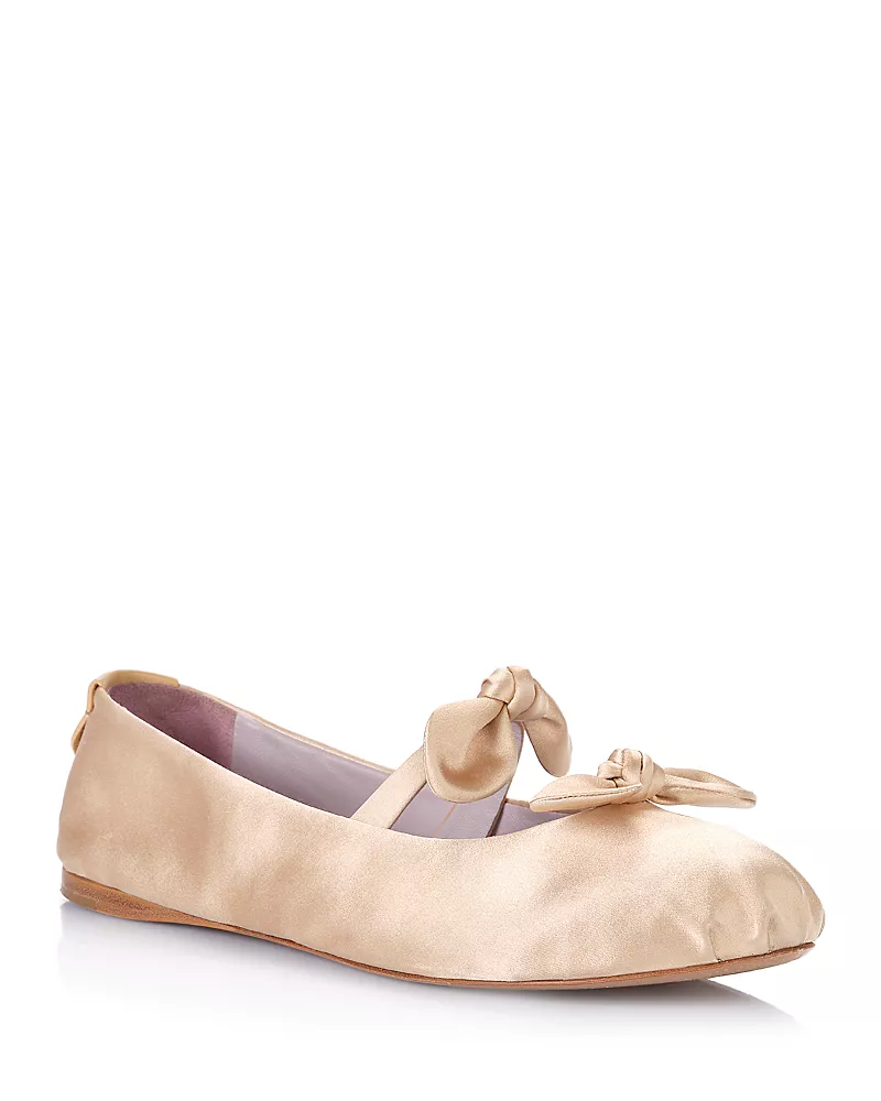 Chloe Women's Penny Satin Ballerina Flats