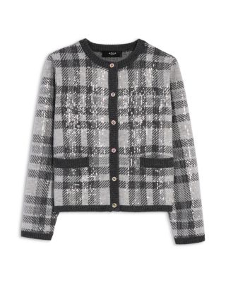 Girls' Plaid Sequin Cardigan – Big Kid - Exclusive