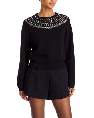 Jeweled Crewneck Sweater - Exclusive