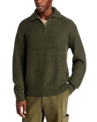 Rib Knit Quarter Zip Sweater