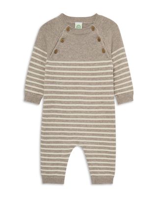 Boys' Striped Cotton Sweater Coverall - Baby