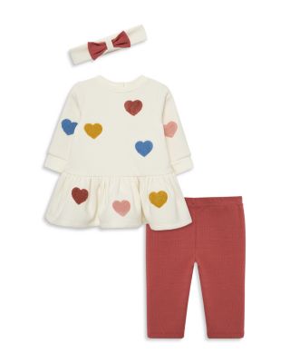 Girls' Hearts Sweatshirt Dress Set & Headband - Baby