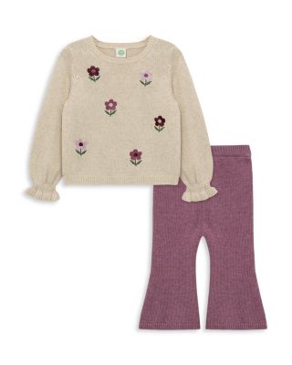 Girls' Garden Cotton Sweater Set - Little Kid