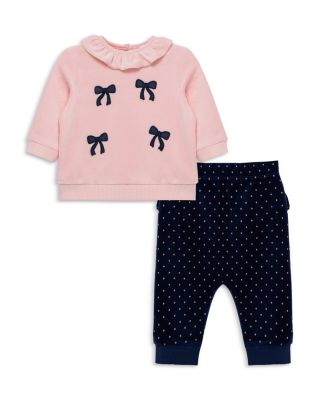 Girls' Chenille Bows Top & Velour Pant Set - Baby