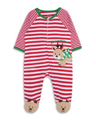 Boys' Reindeer Striped Cotton Footie - Baby
