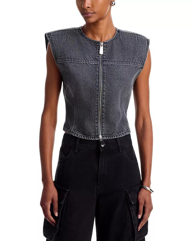 Ksubi Fate Slim Fit Denim Vest Top