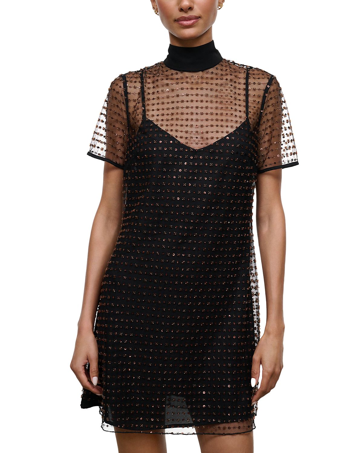 Staud Ilana Embellished Mini Dress