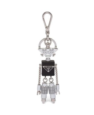  Robot Saffiano Leather Keychain Charm