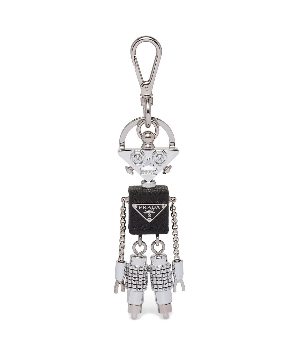 Prada Robot Saffiano Leather Keychain Charm
