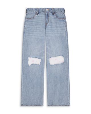 Girls' Patch Destroyed Baggy Jeans - Big Kid