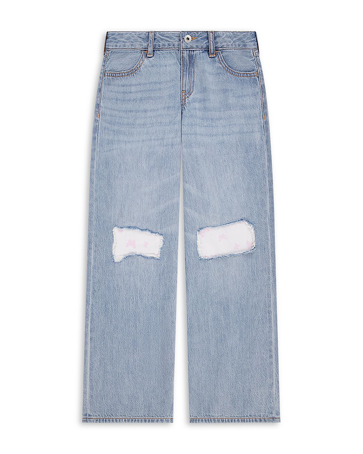 abercrombie kids Girls' Patch Destroyed Baggy Jeans - Big Kid