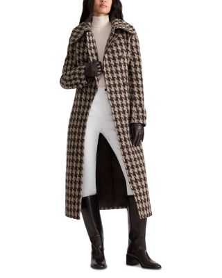 Houndstooth Belted Coat
