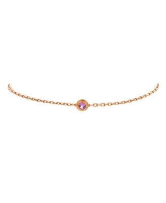 Pre-Owned Cartier D'Amour Bracelet 18K Rose Gold with Pink Sapphire
