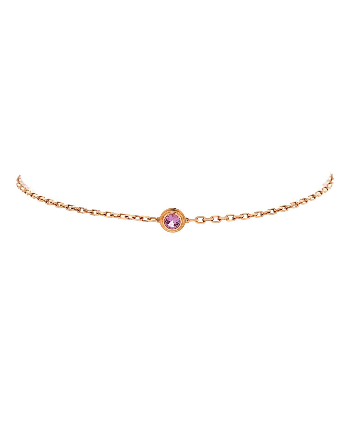 Pre-Owned Cartier D'Amour Bracelet 18K Rose Gold with Pink Sapphire