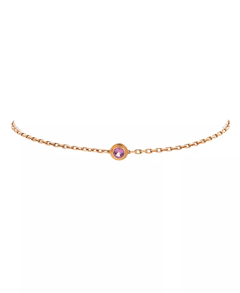 Pre-Owned Cartier D'Amour Bracelet 18K Rose Gold with Pink Sapphire