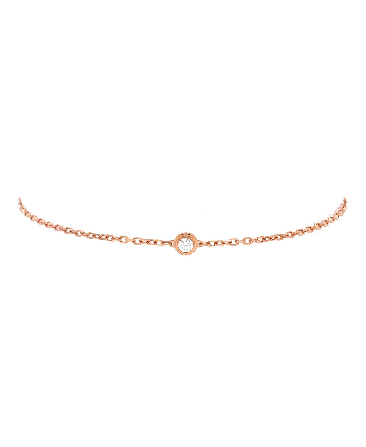 Pre-Owned Cartier Small D'Amour Bracelet 18K Rose Gold and Diamond