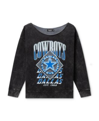  Women's NFL Dallas Cowboys Off Shoulder Cropped Fleece