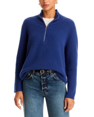 Cashmere Mock Neck Quarter Zip Sweater - Exclusive