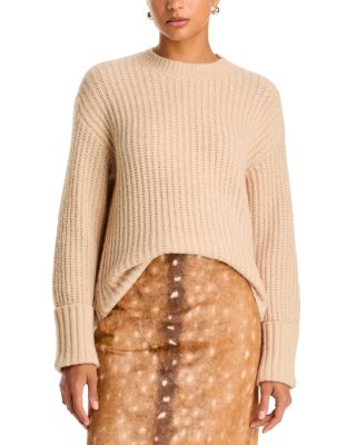 Shaker Stitch Cuffed Crewneck Sweater - Exclusive