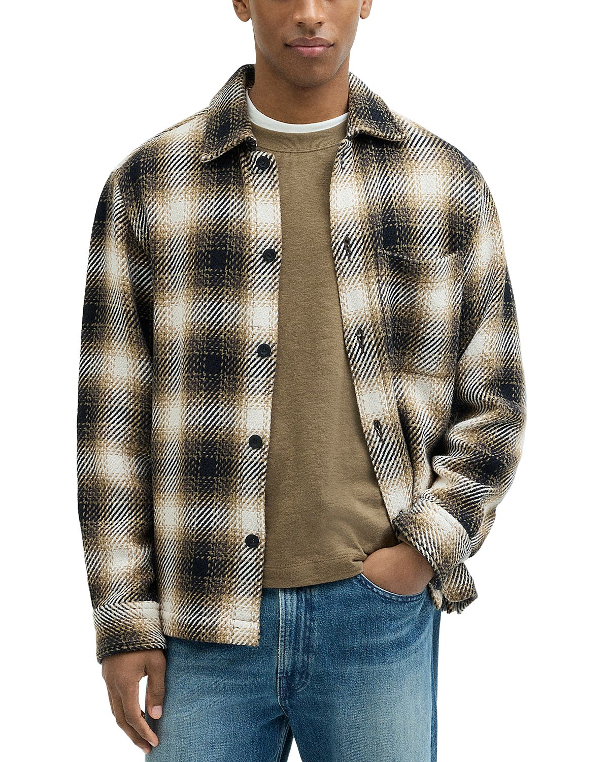Madewell Chunky Twill Cotton Plaid Jacket
