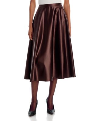 Loretta Satin Midi Skirt