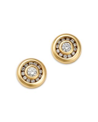 Bloomingdale's Fine Collection Diamond Bezel Bold Stud Earrings in 14K Yellow Gold, 0.8 tcw