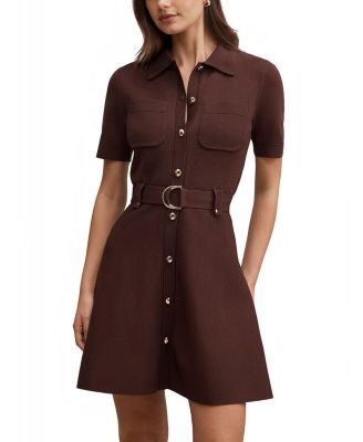  Women's Amy Fit and Flare Knitted Mini Dress