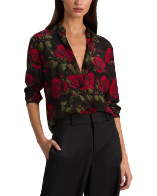 Willa Silk Button Front Top