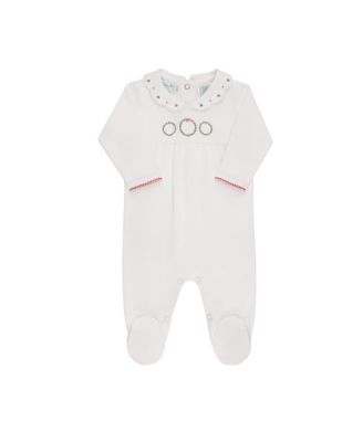Girls' Holiday Wreath Cotton Romper - Baby