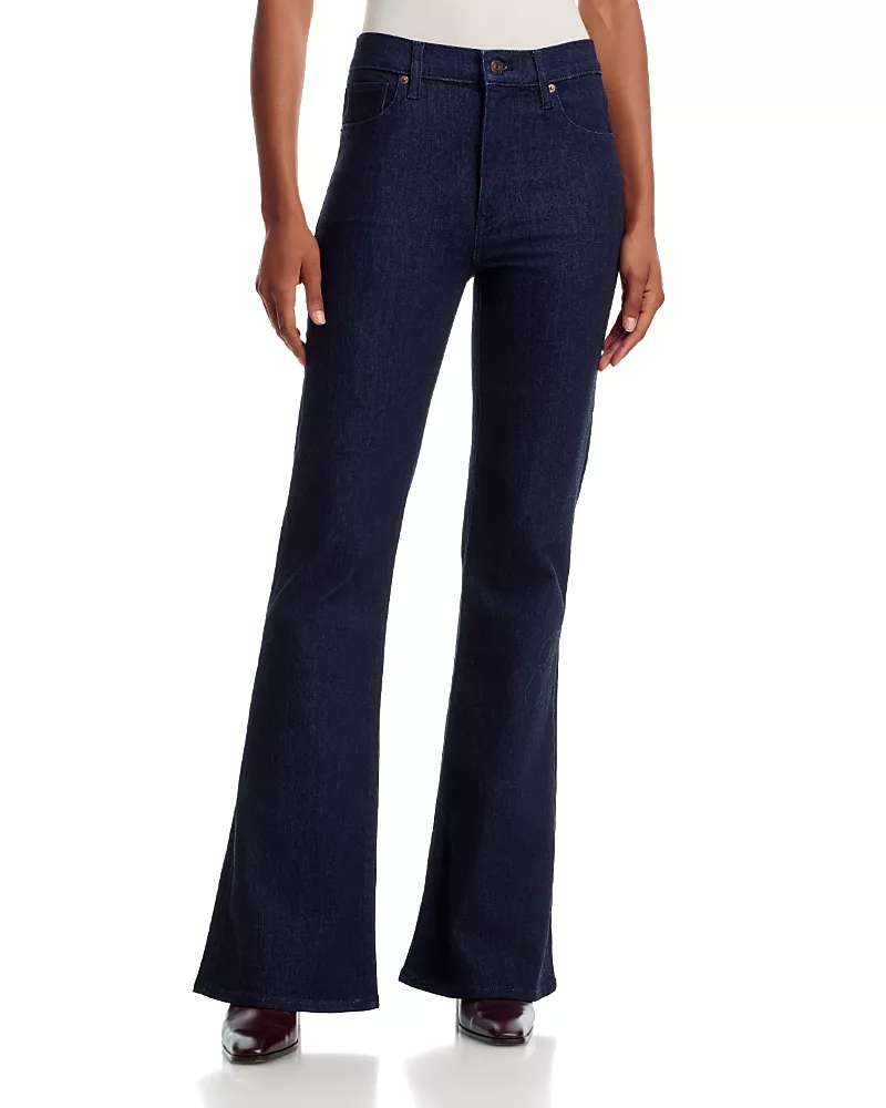 Frame The Flare High Rise Flared Jeans in Polished