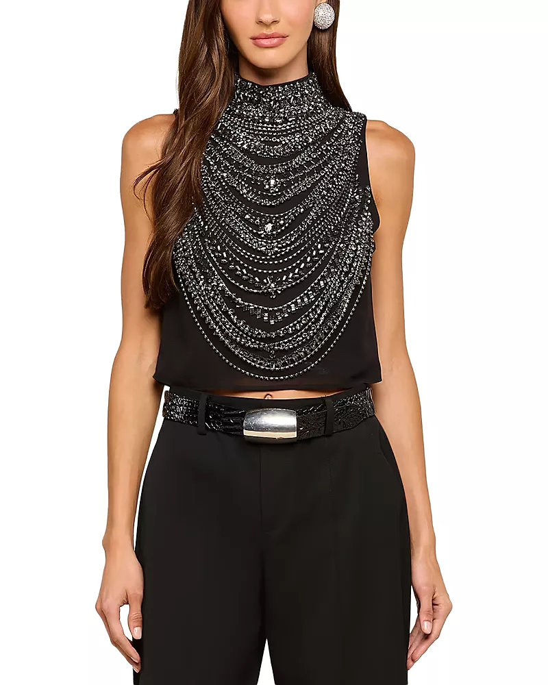 L'Agence Yun Draped Crystal Tank