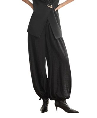  Women's Checked Soft Balloon Trousers