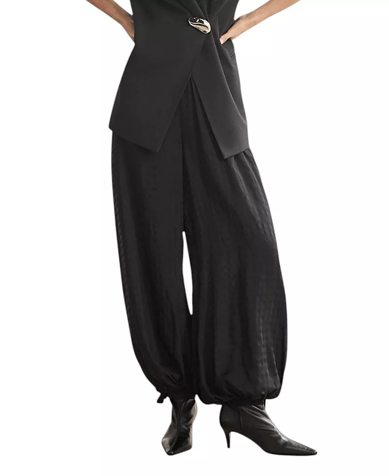 Mint Velvet Women's Checked Soft Balloon Trousers