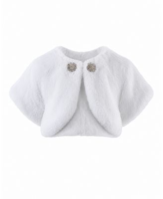 Girls' Diamante Faux Fur Bolero - Little Kid, Big Kid