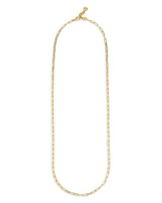 Plaza Rectangle Chain Strand Necklace, 32-33"