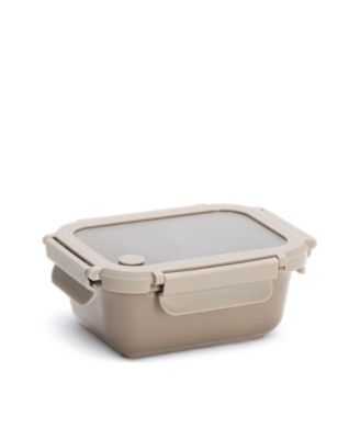  Stoneware Food Storage Container with Tempered Glass Lid, Small