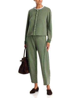 Jackie Cotton Sweatshirt Cardigan & Bibi Cotton Barrel Sweatpants