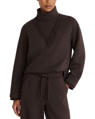 Abigail Double Layer Cowl Neck Sweatshirt