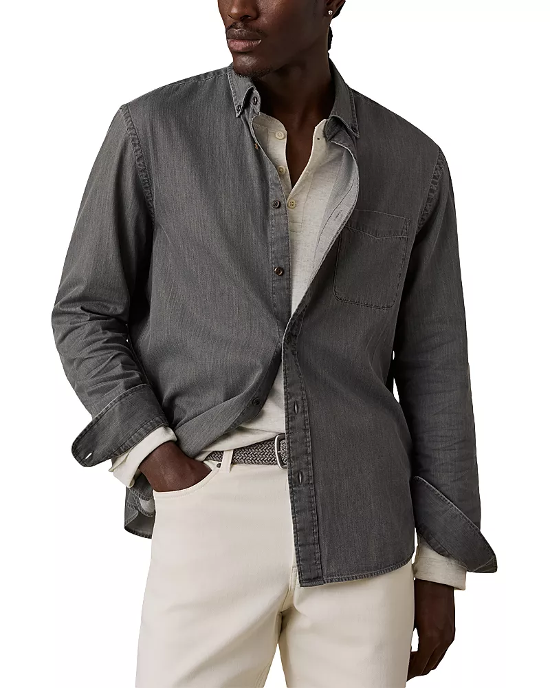 Faherty Patina Chambray Classic Button Down Shirt