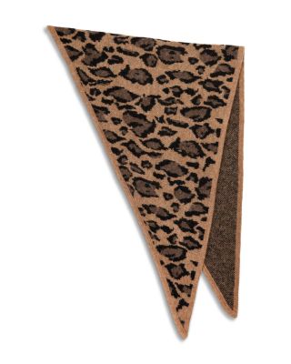 Triangle Leopard Print Scarf