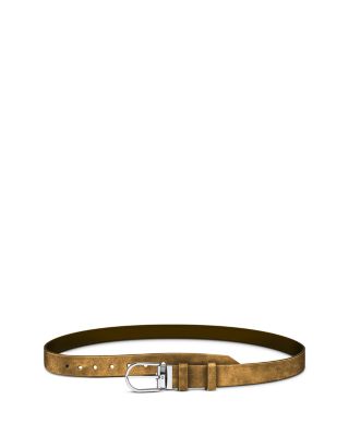 Montblanc Men's Horseshoe Reversible Suede & Leather Belt