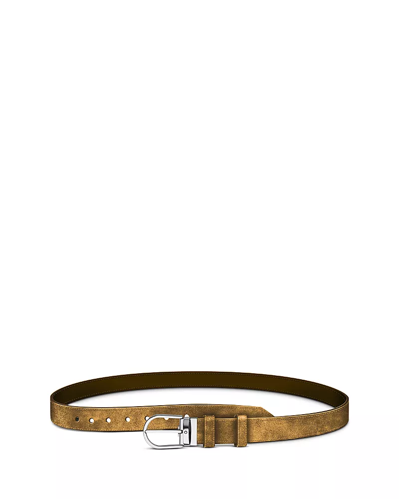 Montblanc Men's Horseshoe Reversible Suede & Leather Belt